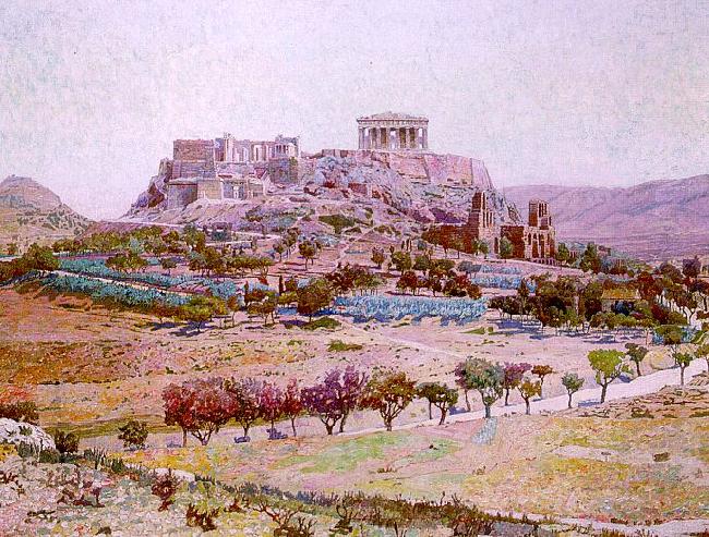 Charles Gifford Dyer Acropolis France oil painting art